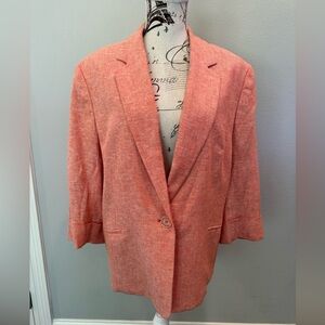 New Kasper Coral Linen Jacket